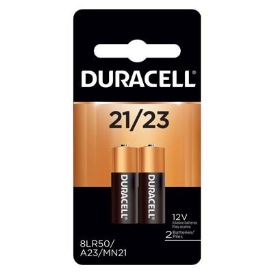 Duracell A23 12V Alkaline Battery (Pack of 2)