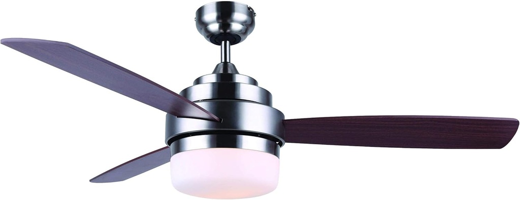 BLACK+DECKER 52 inch Ceiling Fan with Light Kit & Remote Control - 3-Blade - White Frosted Glass