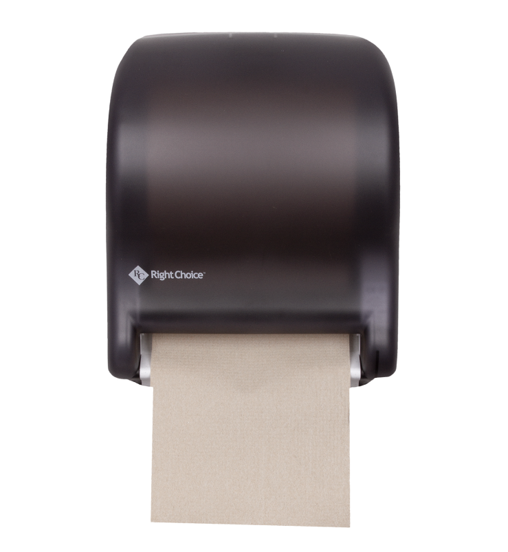 Right Choice™ Impact-Resistant Plastic Compact Auto Towel Roll Dispenser, Black, 1/CS/1