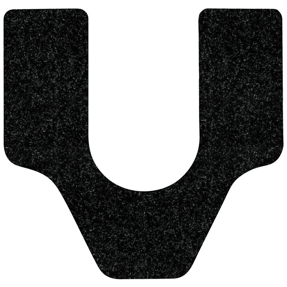 WizKid Antimicrobial Toilet Mat Black Commode Cut 12/Case