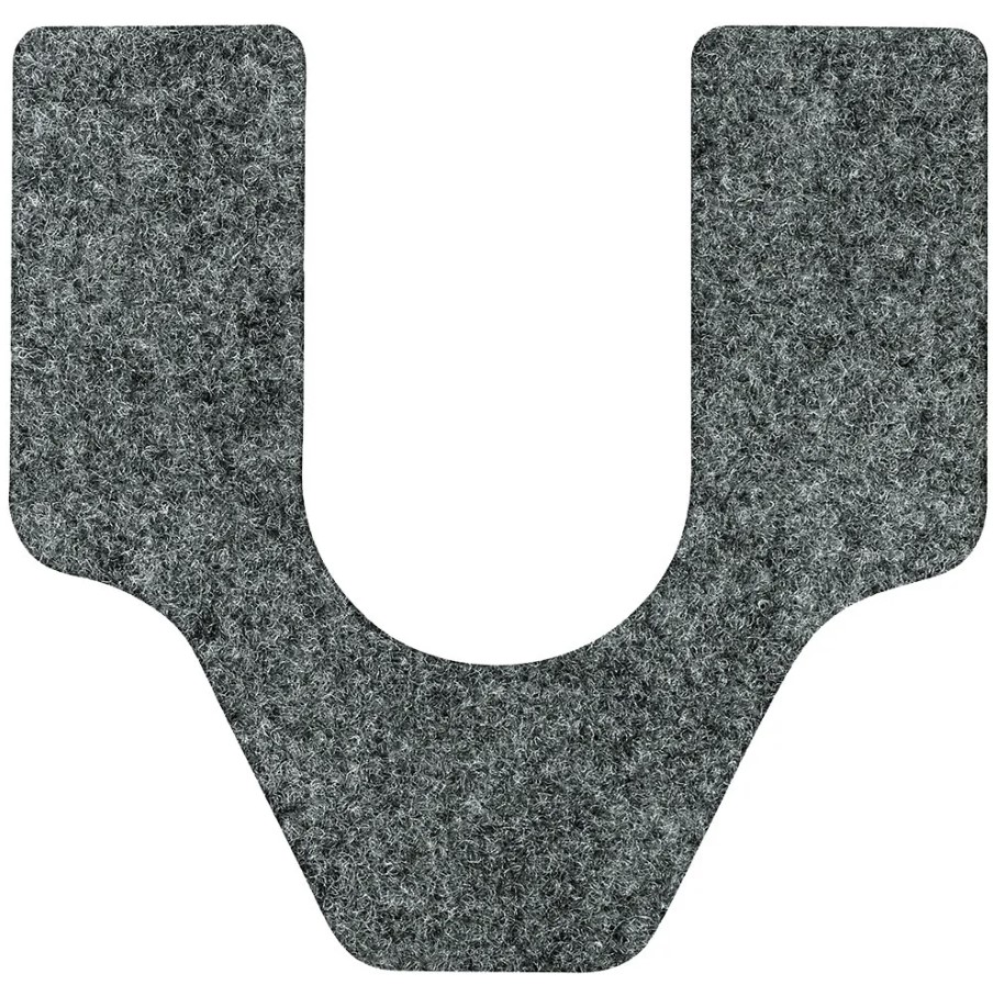 WizKid Antimicrobial Toilet Mat Grey Commode Cut 12/Case
