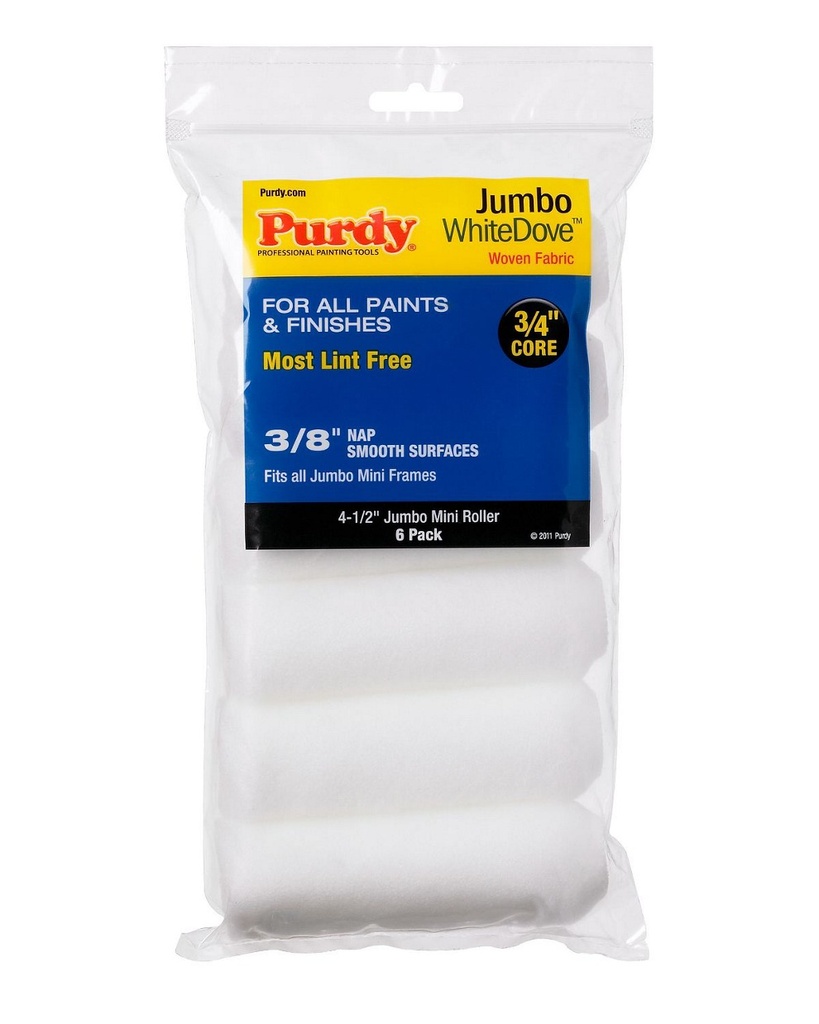 4" x 3/8" Nap Roller Cover (Pack of 6)