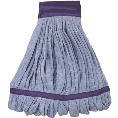 Renown Microfiber Tube Mop Head With Canvas Headband Medium In Blue