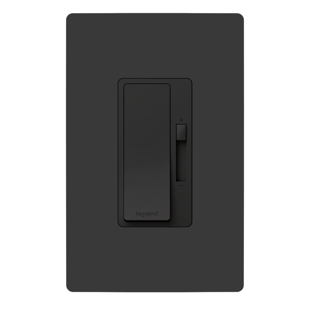 Legrand radiant 150W Rocker Dimmer for LED/CFL/Halogen/Incandescent Bulbs, 3-Way/1-Pole, Black