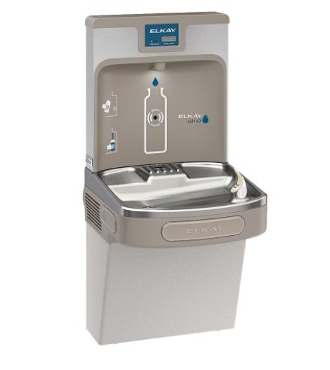ELKAY Enhanced ezH2O® Bottle Filling Station & Single ADA Cooler Filtered Refrigerated Light Gray