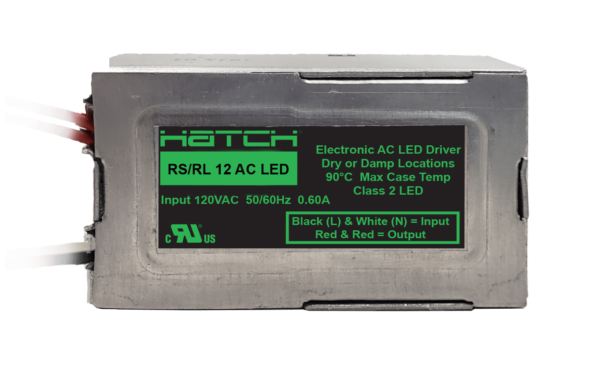 HATCH Electronic AC LED Driver 120VAC Input 12VAC Output 60W Max