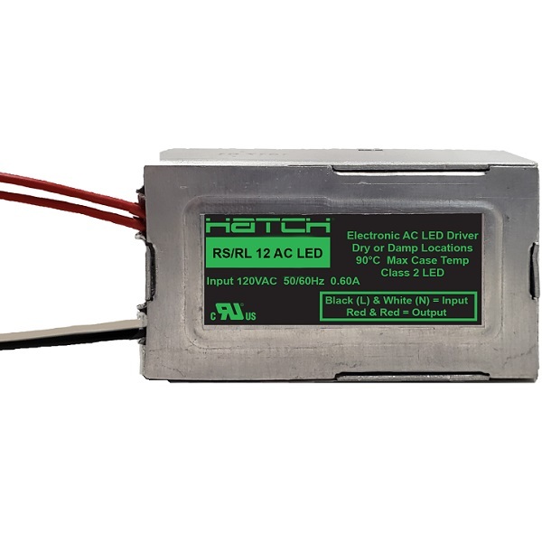 HATCH Electronic AC LED Driver 120VAC Input 12VAC Output 60W Max