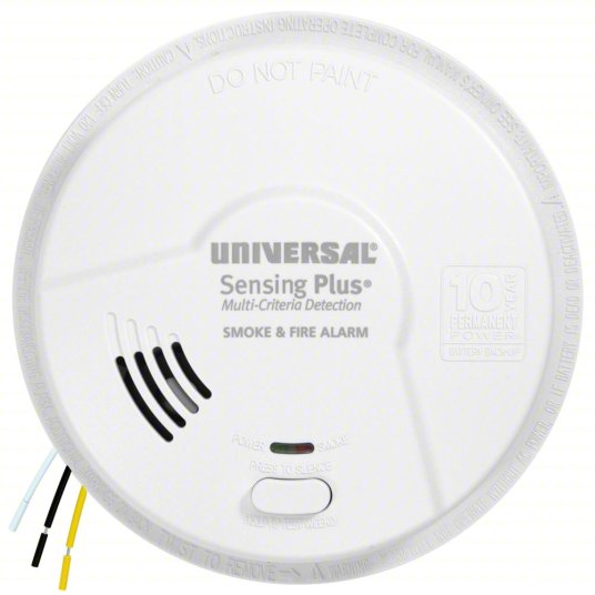 USI Smoke & Fire Alarm - 10YR Sealed Battery - 120V & Battery-Backup