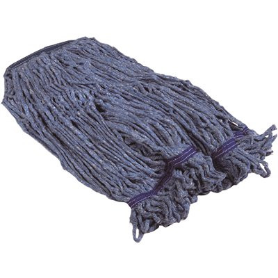 Renown Large 24oz Blue Blended Looped String Mop, 1 in. Headband (2-Pack)