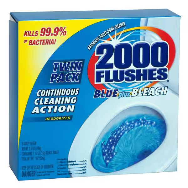 2000 FLUSHES BLUE/BLEACH TWN 3.5 OZ 6PK