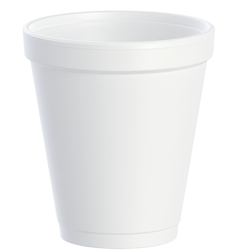 Dart J Cup Insulated 8 OZ EPS White 25 Count/Pack 40 Packs/Case 1000 Count/Case
