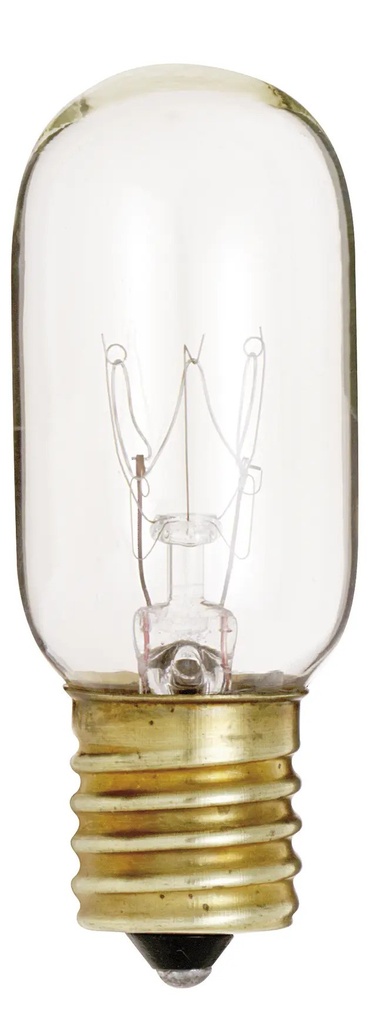 Satco 25 Watt T8 Incandescent, Clear, 2500 Average rated hours, 190 Lumens, Intermediate base, 130 Volt, Carded