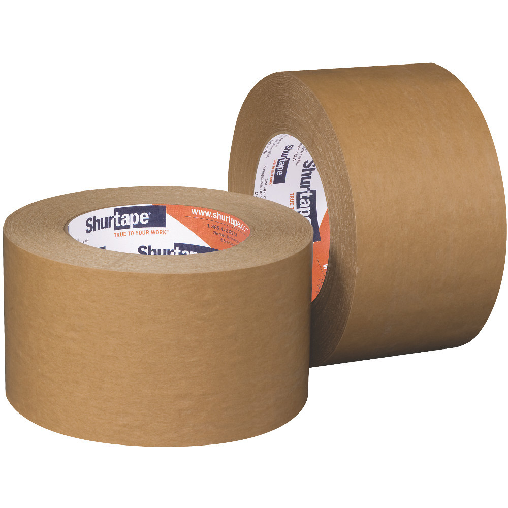 Shurtape FP 96 Packaging Grade Flatback Kraft Paper Tape - Kraft, 1.88 in. x 60 yd