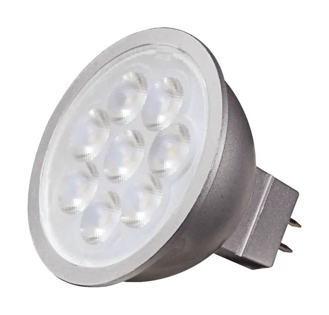 SATCO 6.5 Watt MR16 LED 3000K GU5.3 base 25 deg. Beam Angle 12 Volt