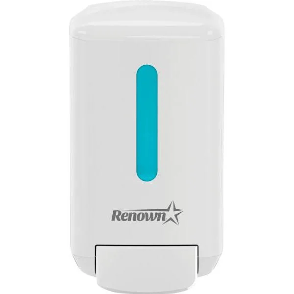 Renown RB4 Manual Hand Soap Dispenser For Renown 1250 mL FMX-12 Refills, Brushed Metallic and Black