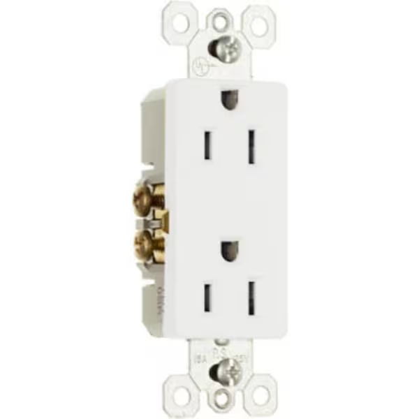 Legrand Straight Blade Receptacle, 5-15R, 15 A, 125V AC, 2 Pole, 3 Wire, Grounded (Pack 10)