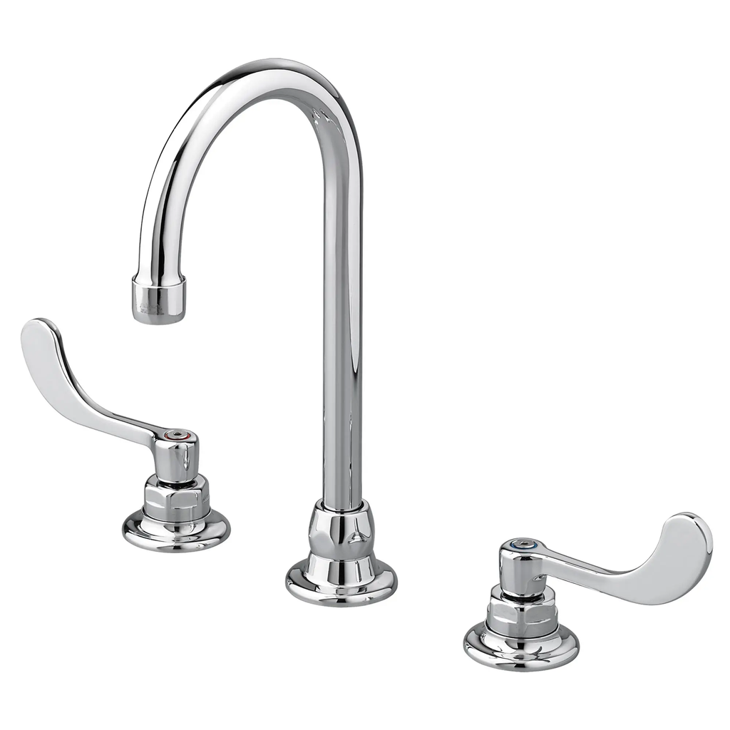 American Standard Monterrey® 8-Inch Widespread Gooseneck Faucet With Wrist Blade Handles 0.5 gpm/1.9 Lpm