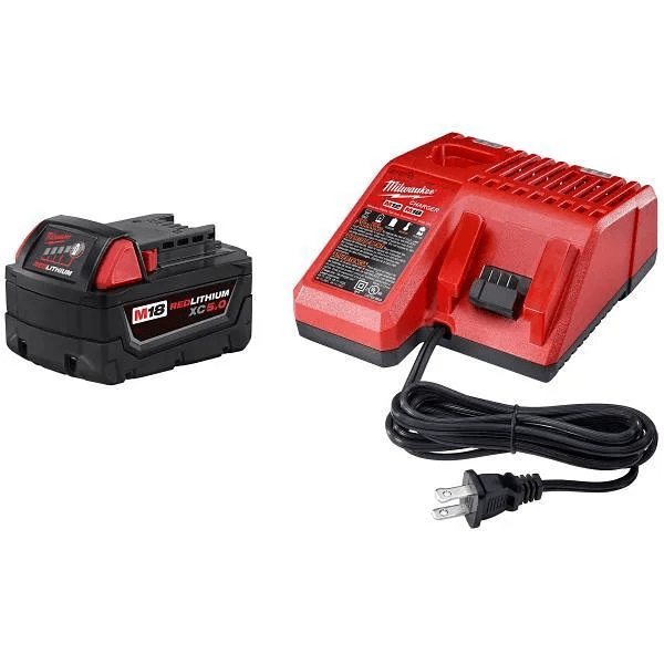 Milwaukee M18 REDLITHIUM Xc5.0 18v Lithium-Ion 5.0ah Starter Kit With 5.0ah Battery And Charger