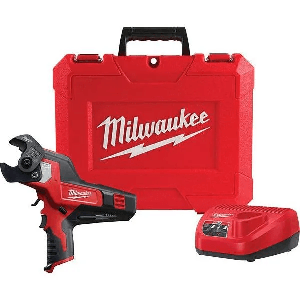 Milwaukee M12 Lithium-Ion Cordless 600 Mcm Cble Cutter Kit With 3.0ah Battery, Charger, And Tool Bag