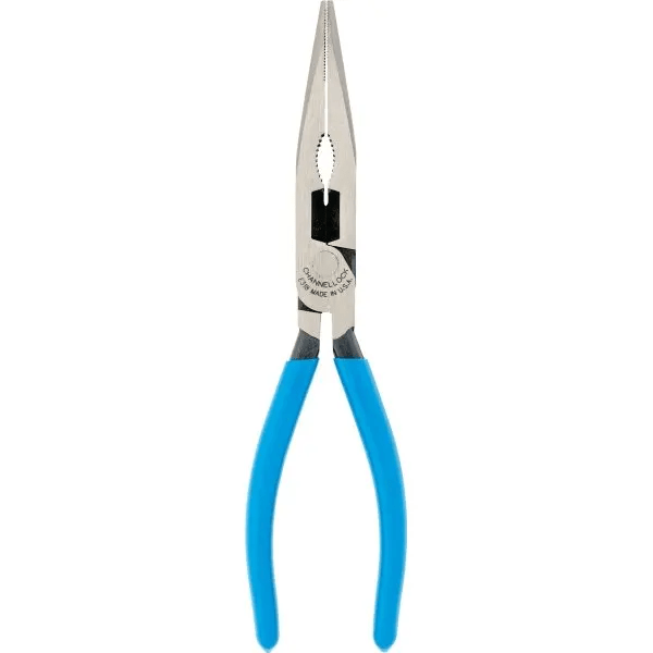Channellock 8 Inch High Leverage Long Nose Pliers Featuring Xlt™ Xtreme Leverage Technology