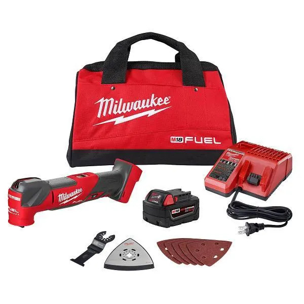 Milwaukee M18 Fuel 18v Li-Ion Oscillating Multi-Tool Kit W/ 5.0 Ah Battery And Charger