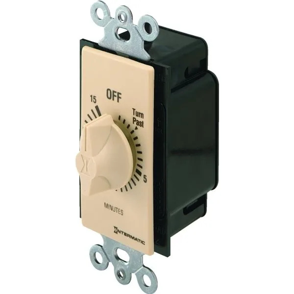 Intermatic 15 Minute Spring-Wound Auto-Off Timer (Ivory)