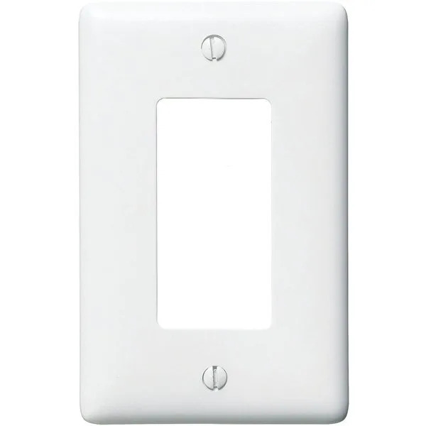 Hubbell 1-Gang Medium Size Decorator Wall Plate - White