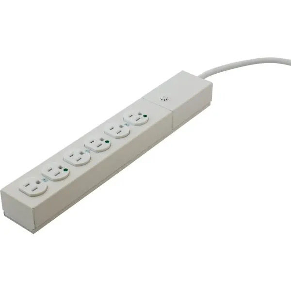 Hubbell 15 Amp Hospital Grade Outlet Strip W/ 6 Ft Cord