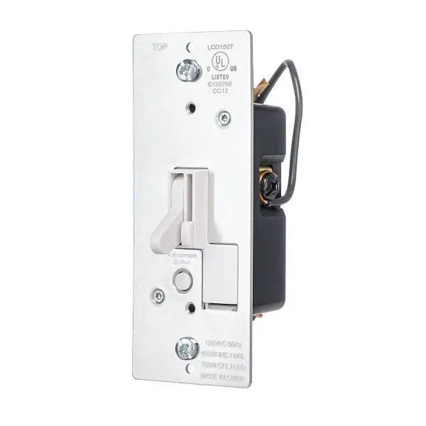 Hubbell Wiring Single Pole 3-Way 120 Volt Toggle Dimmer Switch White