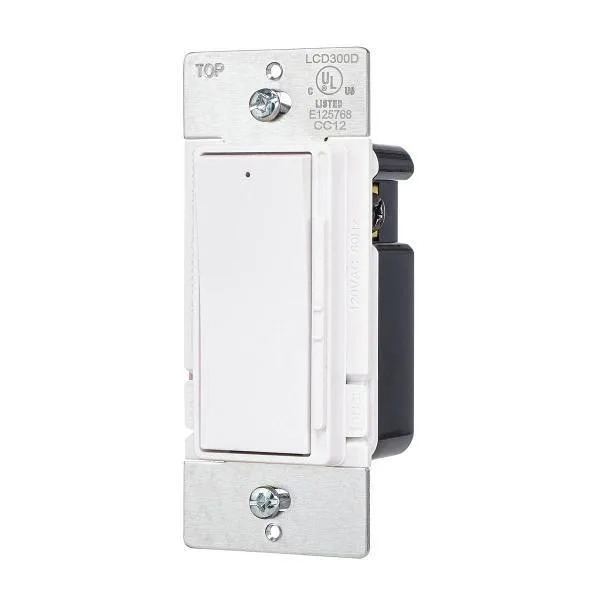 Hubbell Wiring Single Pole 3-Way 120 Volt Rocker Dimmer Switch White