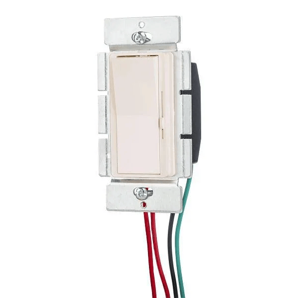 Hubbell Wiring Single Pole 3-Way 120 Volt Rocker Dimmer Switch Light Almond