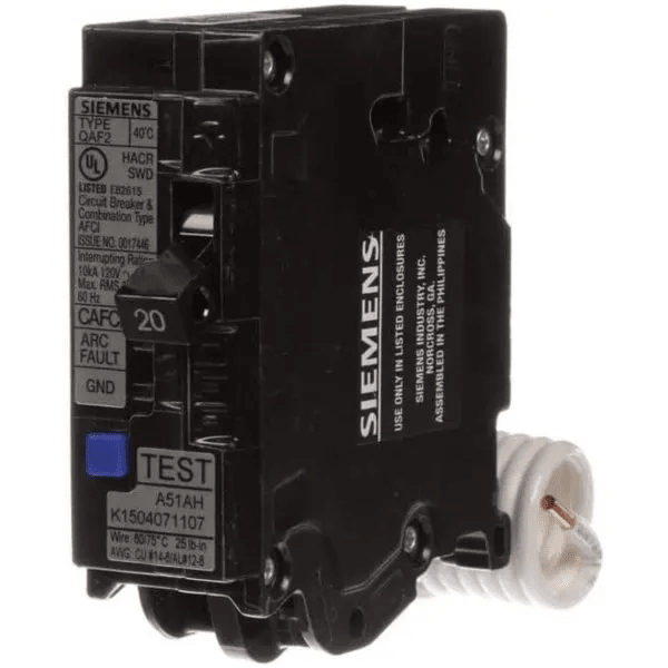 Siemens 20 Amp 120 Volt Arc Fault Circuit Breaker