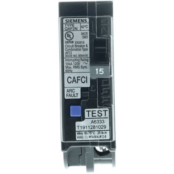 Siemens 15 Amp 1-Pole Qaf2n Afci 10ka Breaker