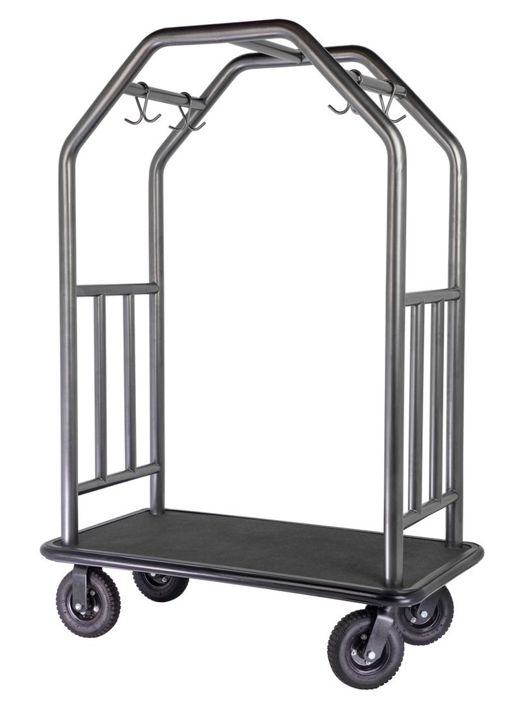 Coastal Series Estate Cart; Rubber Mat Deck- 8" black semi-pneumatic wheels