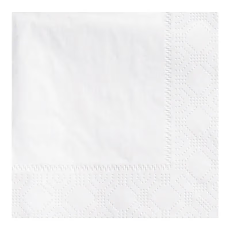 Hoffmaster Beverage Napkins 10X10 IN White Paper 2PLY 1000/Case