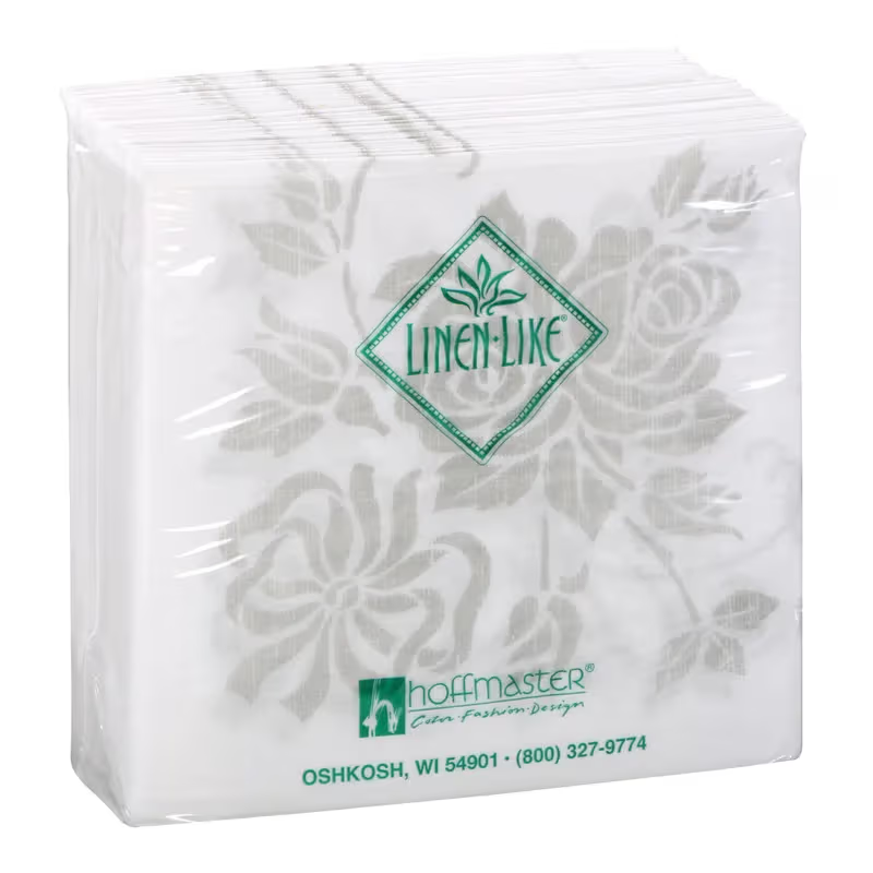 Hoffmaster Linen-Like® Dinner Napkins 17X17 IN Silver Airlaid Paper Embossed 300/Case