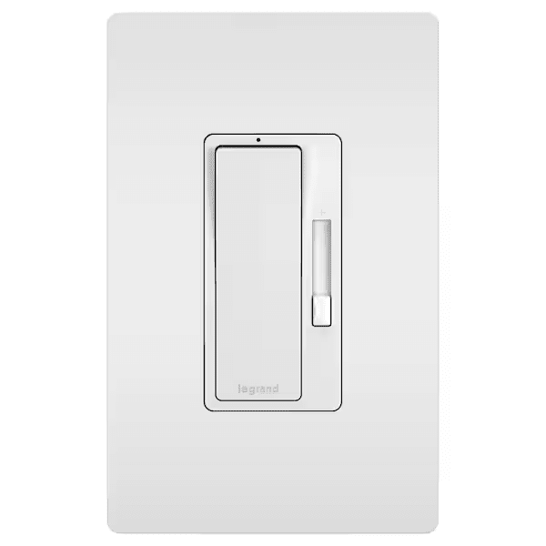 Legrand radiant 450W Rocker Dimmer and Wall Plate for LED/CFL/Halogen/Incandescent Bulbs, 3-Way/1-Pole, White