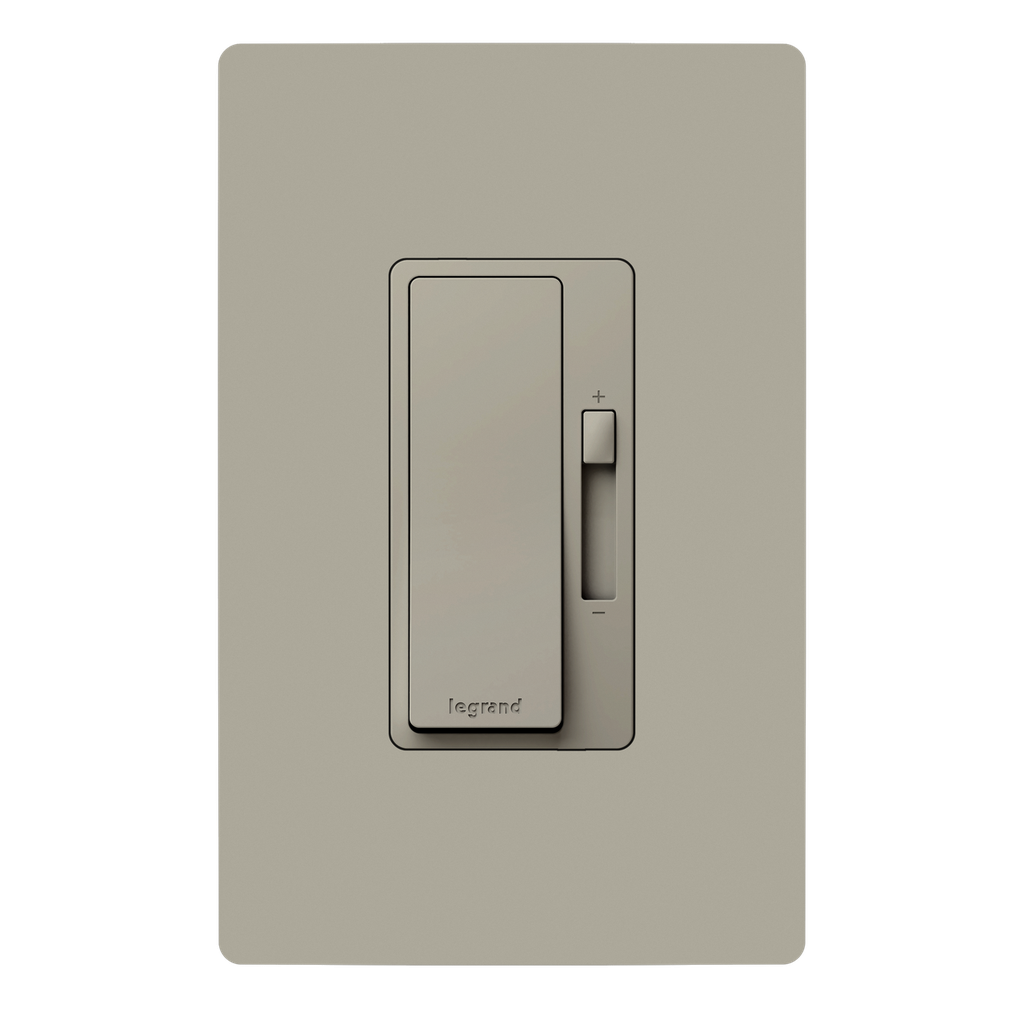 Legrand radiant 150W Rocker Dimmer for LED/CFL/Halogen/Incandescent Bulbs, 3-Way/1-Pole, Nickel