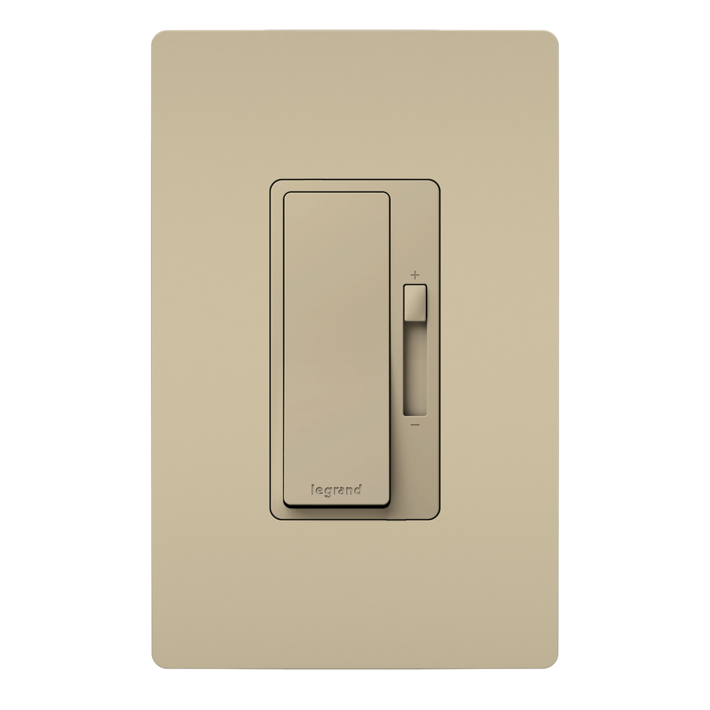 Legrand radiant 150W Rocker Dimmer for LED/CFL/Halogen/Incandescent Bulbs, 3-Way/1-Pole, Ivory