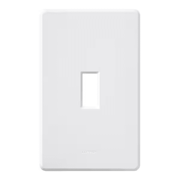 Lutron Fassada 1 Gang Toggle Switch Cover Plate for Dimmers and Switches, White