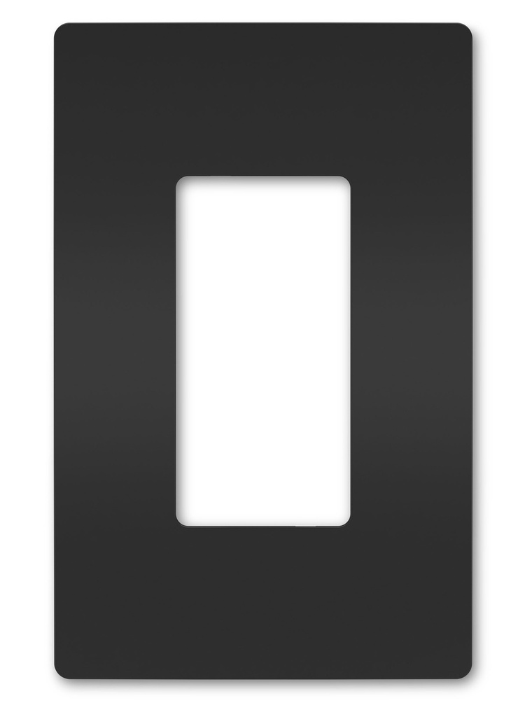 Legrand radiant 1-Gang 1-Decorator/Rocker Screwless Wall Plate, Black