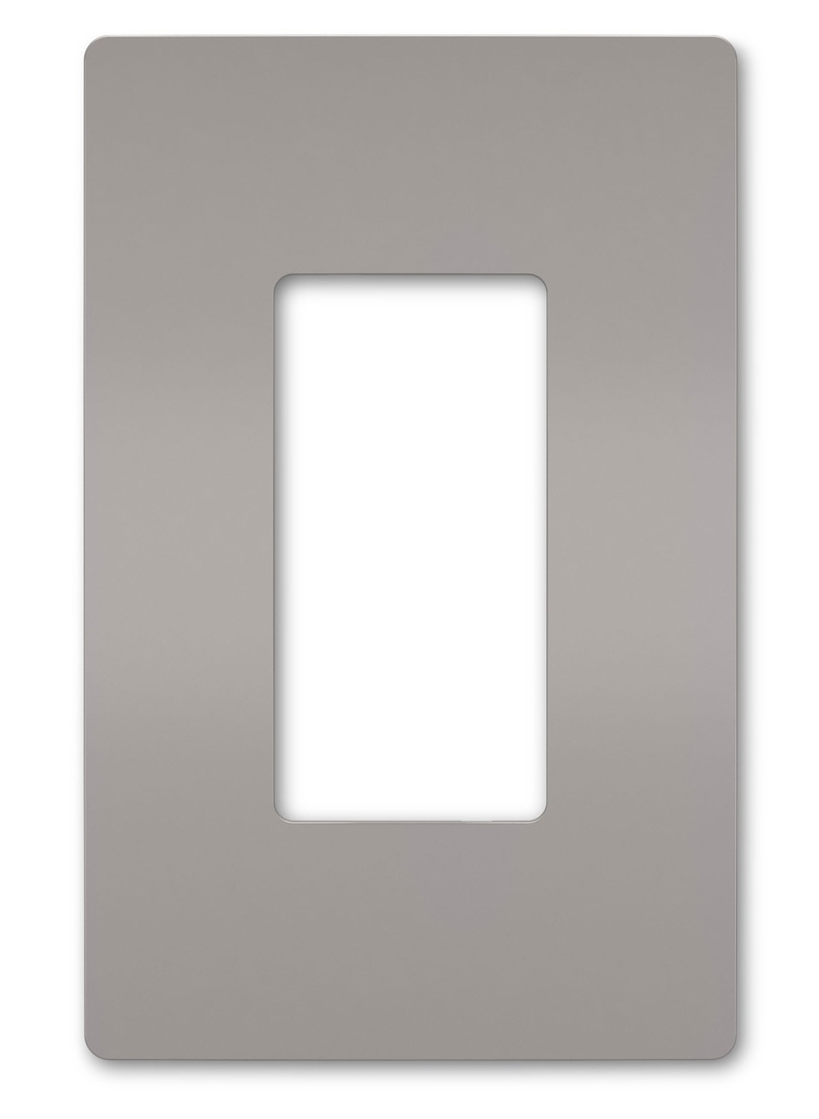 Legrand radiant 1-Gang 1-Decorator/Rocker Screwless Wall Plate, Gray