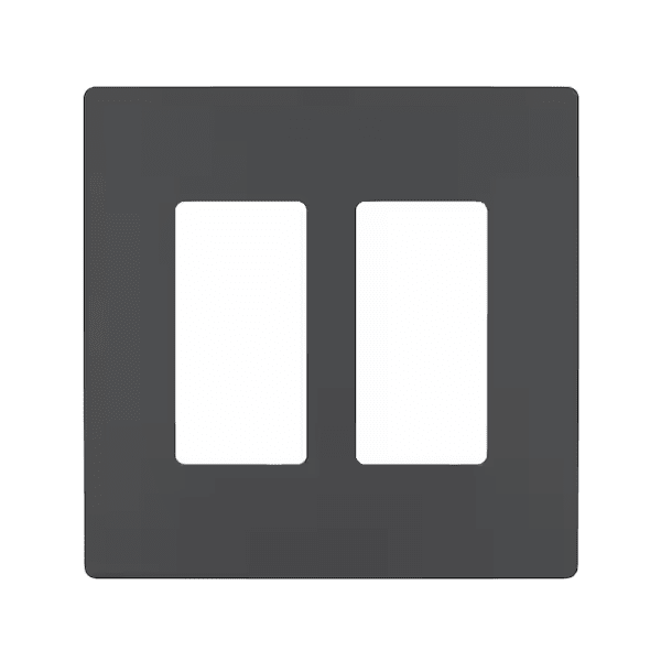 Legrand radiant 2 Gang 2-Decorator Rocker Screwless Wall Plate, Graphite