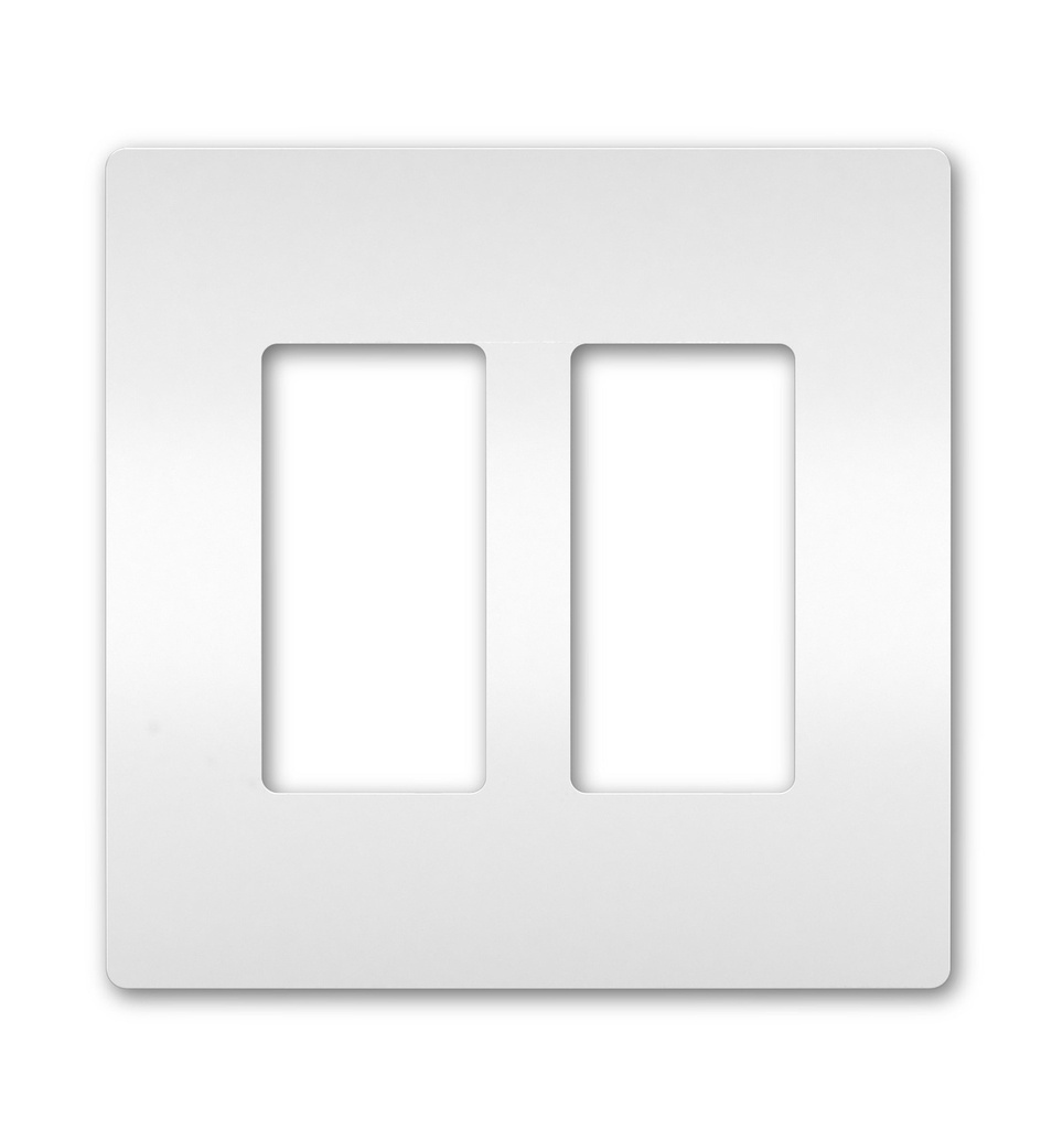 Legrand radiant 2 Gang 2-Decorator Rocker Screwless Wall Plate, White