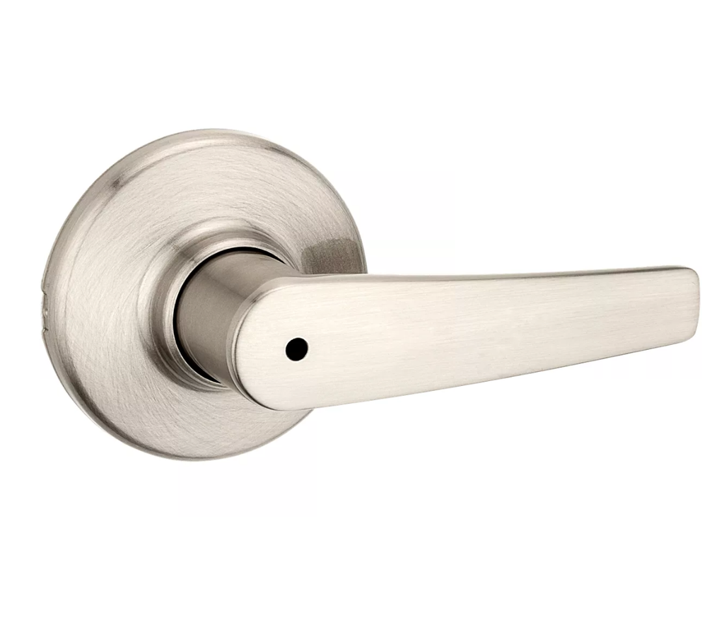 Kwikset Delta Satin Nickel Bed/Bath Privacy Door Lever