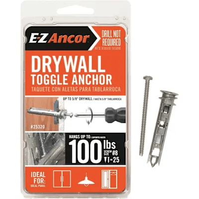 E-Z Ancor Toggle Lock 100 lbs. Philips Drywall Screws Anchors (25-Pack)