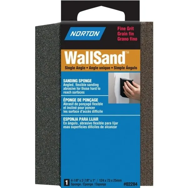 Norton 5" X 3" Angled Fine Grit Drywall Hand Sanding Sponge
