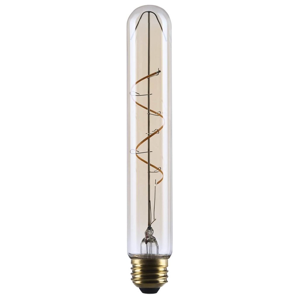 Satco 3.5 Watt T9 LED 2000K CCT Medium Base Clear Glass Amber Coil Filament Dimmable 120 Volt