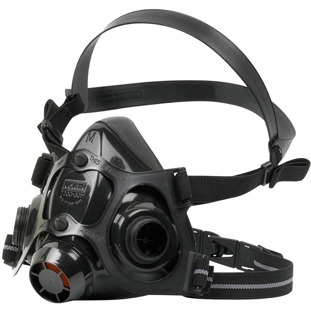 Honeywell Half Mask, Silicone with Dual N-Series Cartridge Connectors, Size L