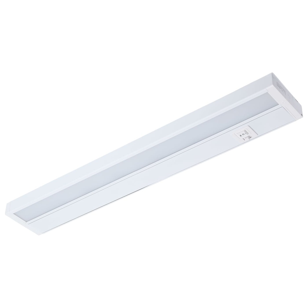 Satco 13 Watt; 22 Inch LED White Under Cabinet Light; 3K/4K/5K CCT Selectable; White Finish
